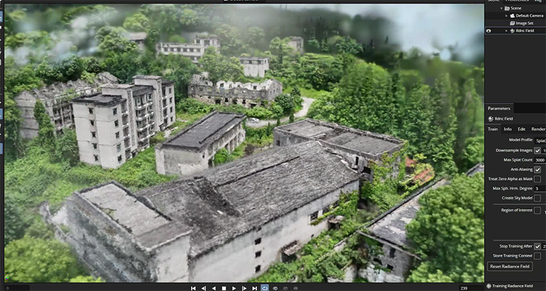 废弃厂区高斯泼溅扫描